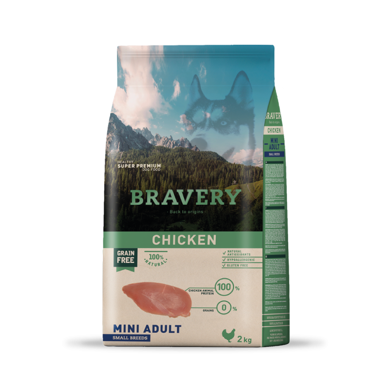 Bravery Chicken Mini Adult Small Breeds  2 Kgs