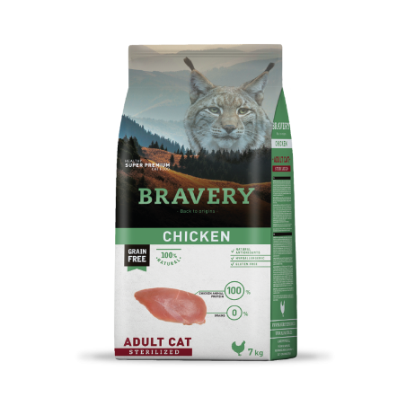 Bravery Chicken Adult Cat Sterilized  7 Kgs