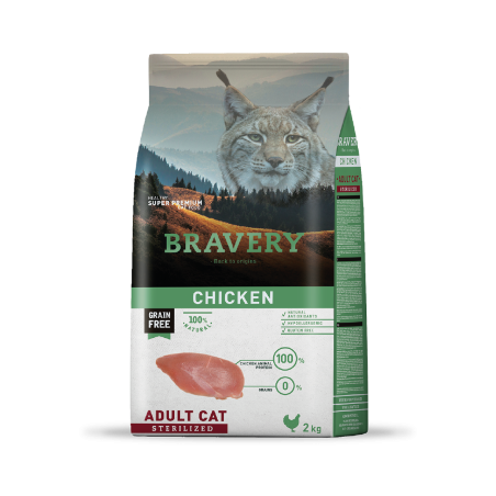 Bravery Chicken Adult Cat Sterilized  2 Kgs