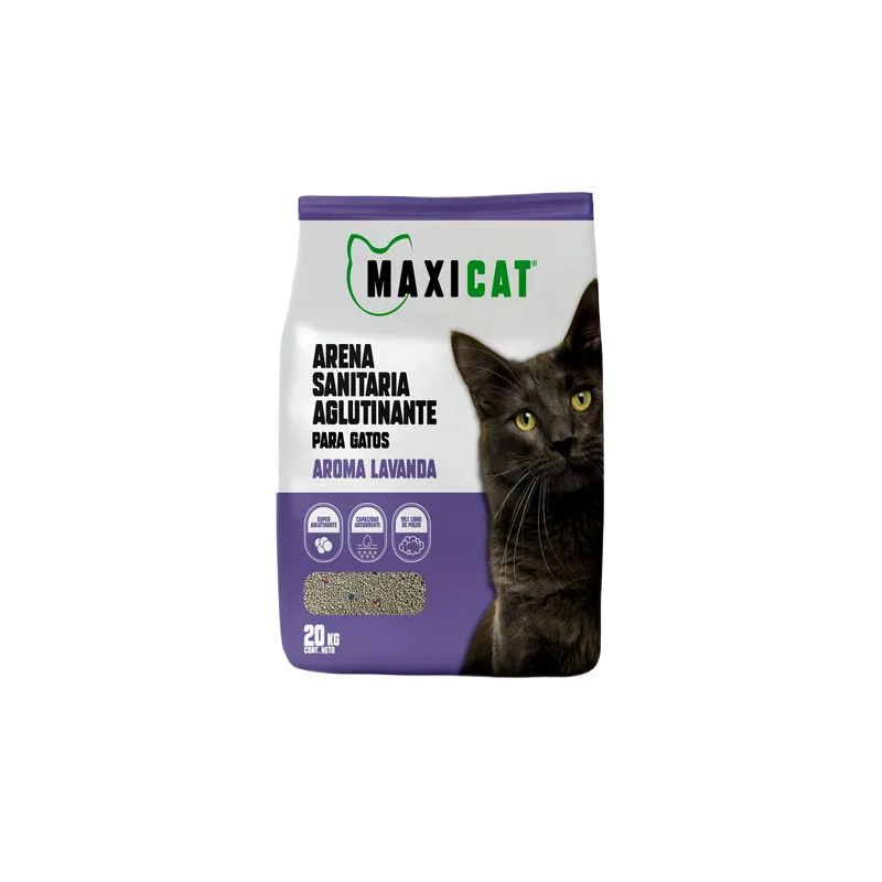 Arena Aglutinante Maxi Cat Aroma Lavanda  20 Kgs