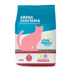 Stay Happy Arena Aglutinante Aroma Manzana  20 Kgs