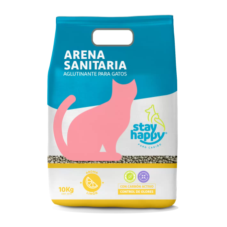 Stay Happy Arena Aglutinante Aroma Limon  10 Kgs