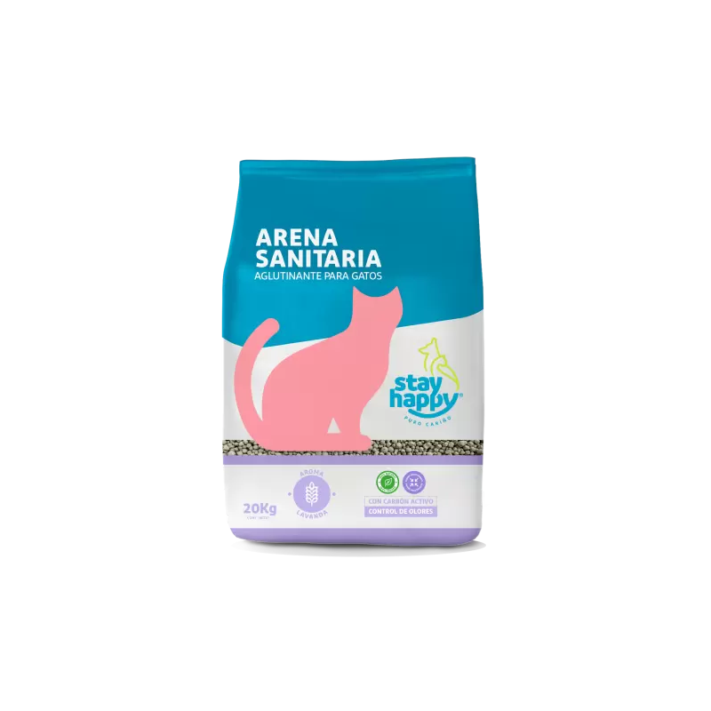Stay Happy Arena Aglutinante Aroma Lavanda  20 Kgs