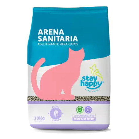 Stay Happy Arena Aglutinante Aroma Lavanda  20 Kgs