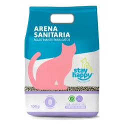 Stay Happy Arena Aglutinante Aroma Lavanda  10 Kgs