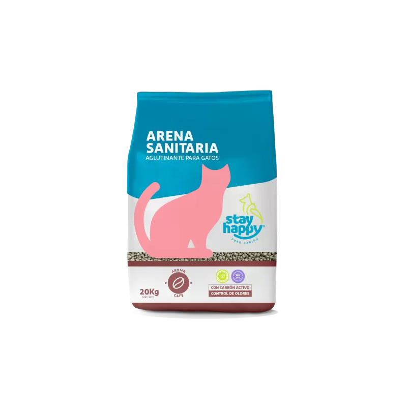 Stay Happy Arena Aglutinante Aroma Café  20 Kgs