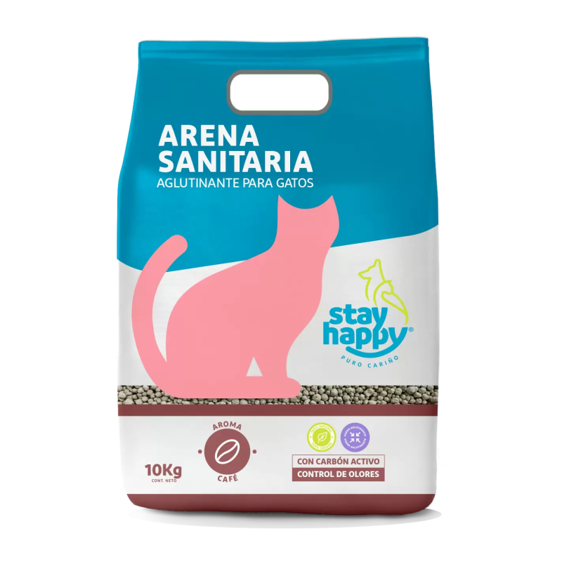 Stay Happy Arena Aglutinante Aroma Café  10 Kgs