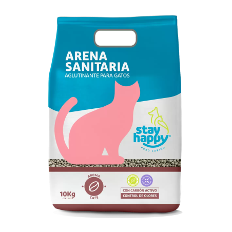 Stay Happy Arena Aglutinante Aroma Café  10 Kgs