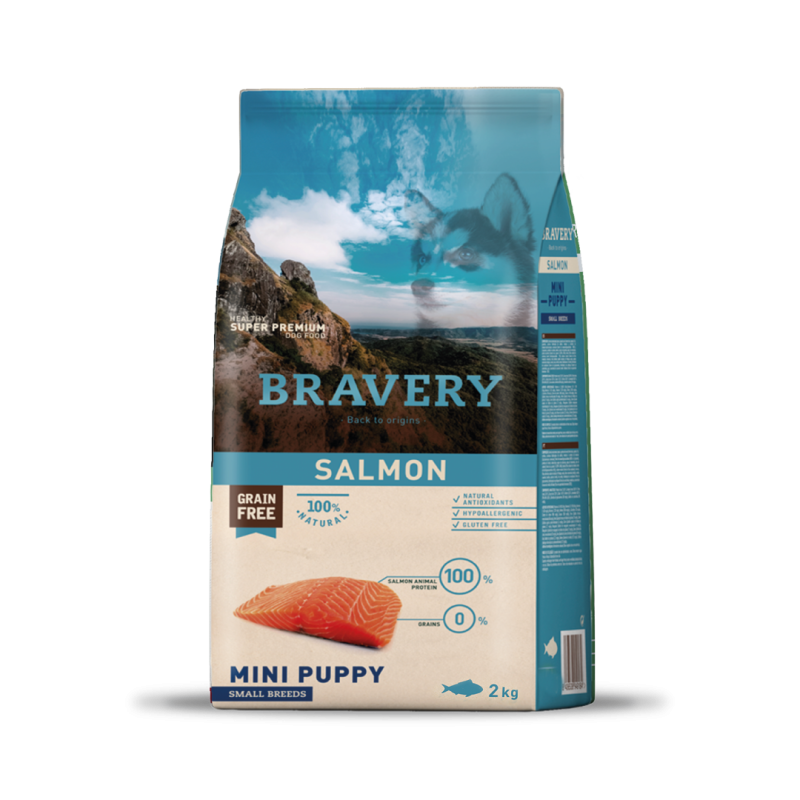 Bravery Salmon Mini Puppy Small Breeds  2 Kgs