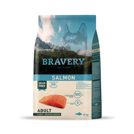 Bravery Salmon Adult Large/Medium Breed  4 Kgs