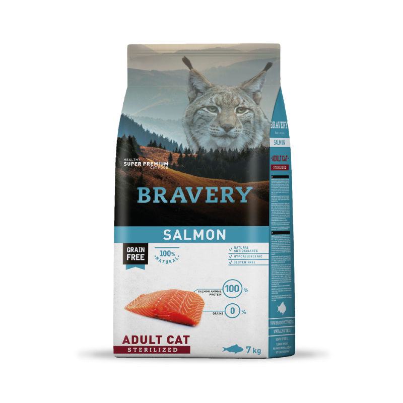 Bravery Salmon Adult Cat Sterilized  7 Kgs