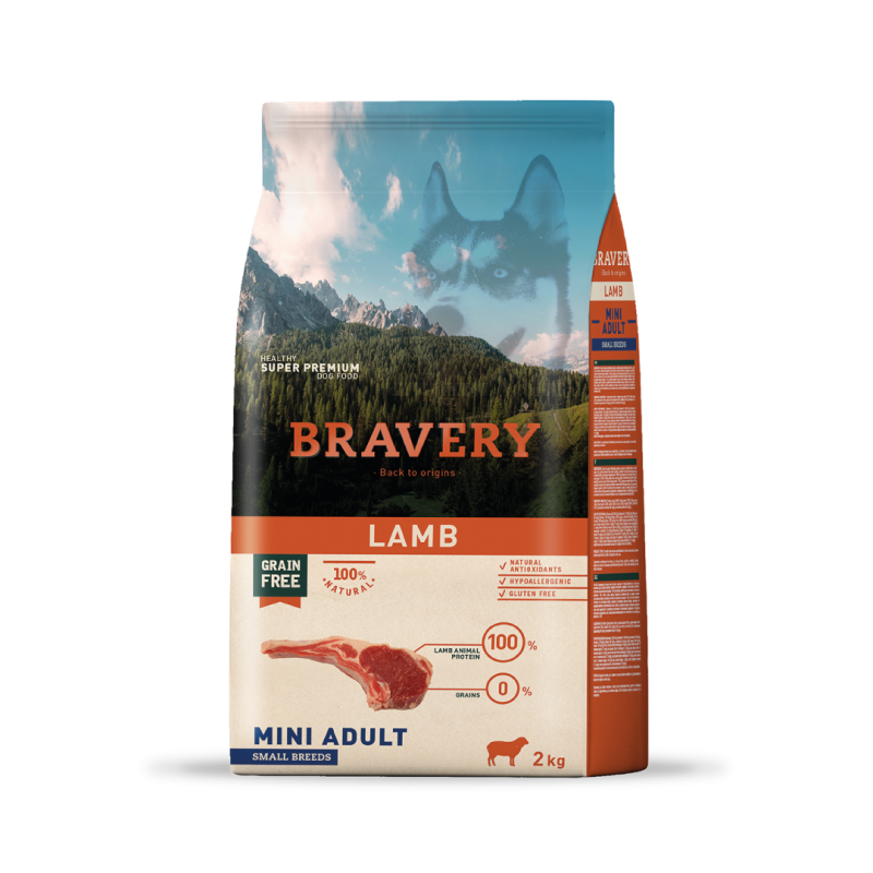 Bravery Lamb Mini Adult Small Breeds  2 Kgs