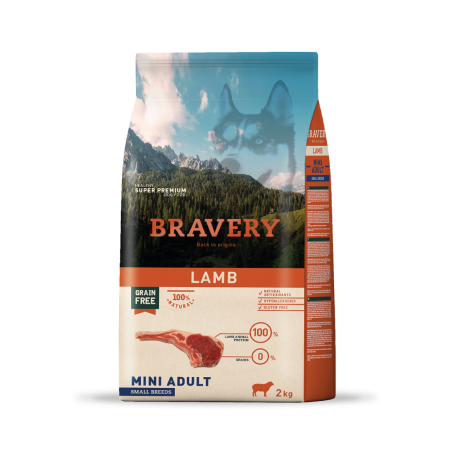 Bravery Lamb Mini Adult Small Breeds  2 Kgs