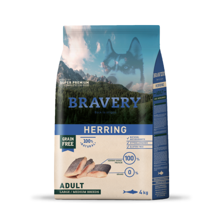 Bravery Herring Adult Large/Medium Breeds  4 Kgs