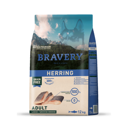 Bravery Herring Adult Large/Medium Breeds  12 Kgs