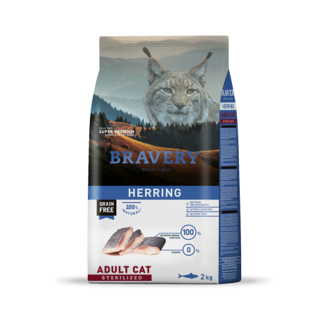 Bravery Herring Adult Cat Sterilized  2 Kgs
